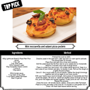 Mini Mozzarella and Salami Pizza Pockets