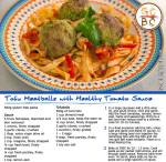 Tofu Meatballs with Healthy Tomato Sauce (Zoe Bingley-Pullin)